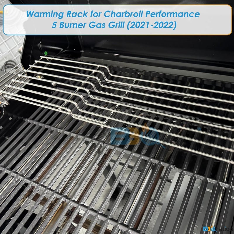 BBQration Warming Rack Grill Parts for Charbroil Performance 5 Burner 463448021 463450022 463455021 463449021 463458021, G429-0001-W1 Grill Swing Away Grid for Charbroil Grill Replacement Parts - Image 4